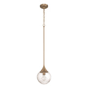 Craftmade Reflection 1 Light Mini Pendant, Bronze/Clear Textured - 61291-CPZ