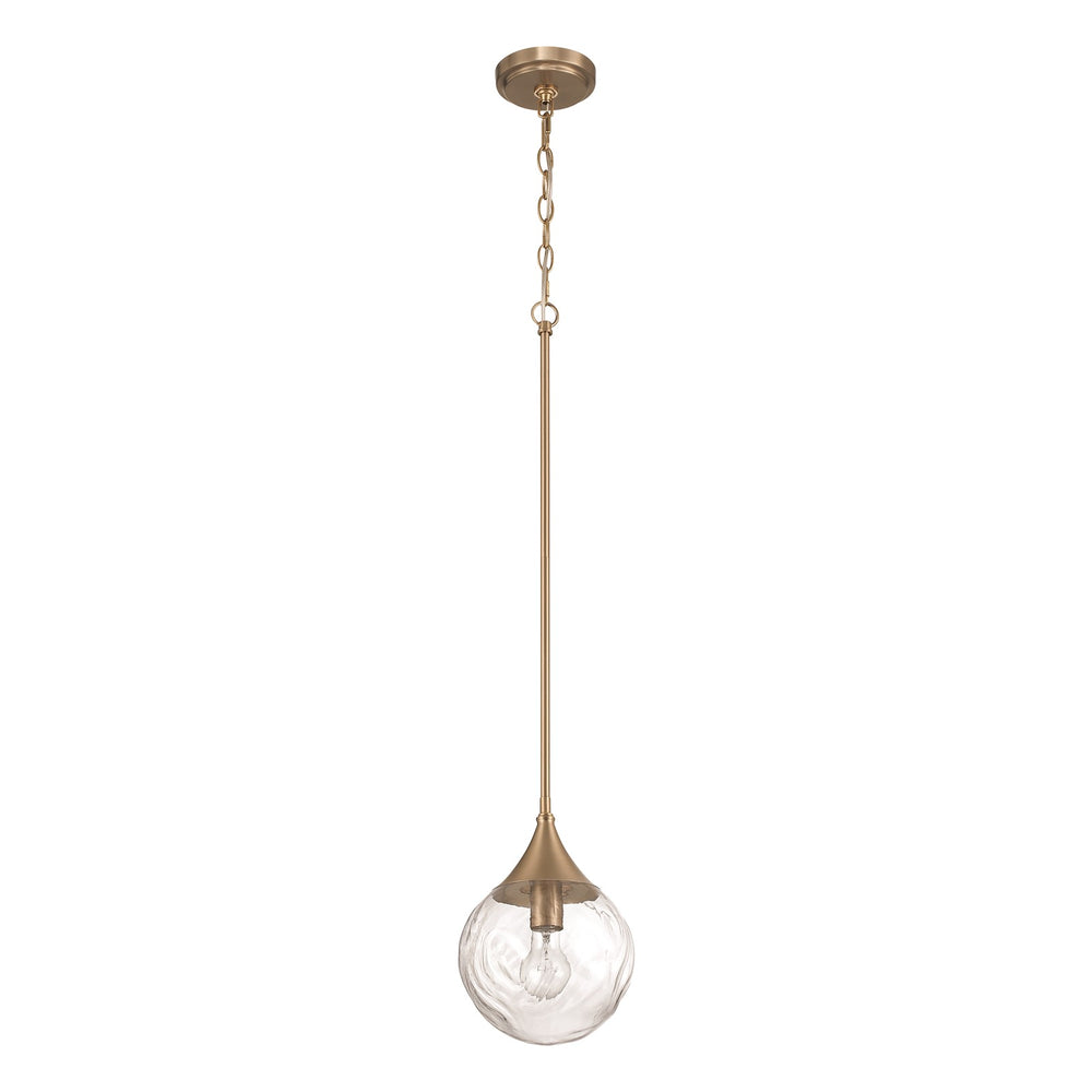 Craftmade Reflection 1 Light Mini Pendant, Bronze/Clear Textured - 61291-CPZ