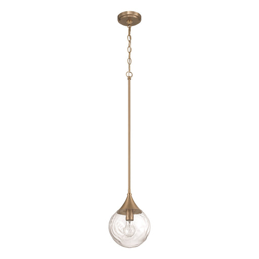 Craftmade Reflection 1 Light Mini Pendant, Bronze/Clear Textured - 61291-CPZ