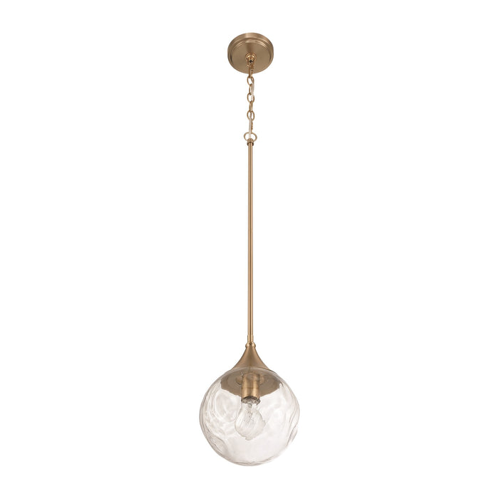 Craftmade Reflection 1 Light Mini Pendant, Bronze/Clear Textured