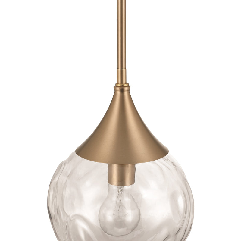Craftmade Reflection 1 Light Mini Pendant, Bronze/Clear Textured