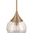 Craftmade Reflection 1 Light Mini Pendant, Bronze/Clear Textured
