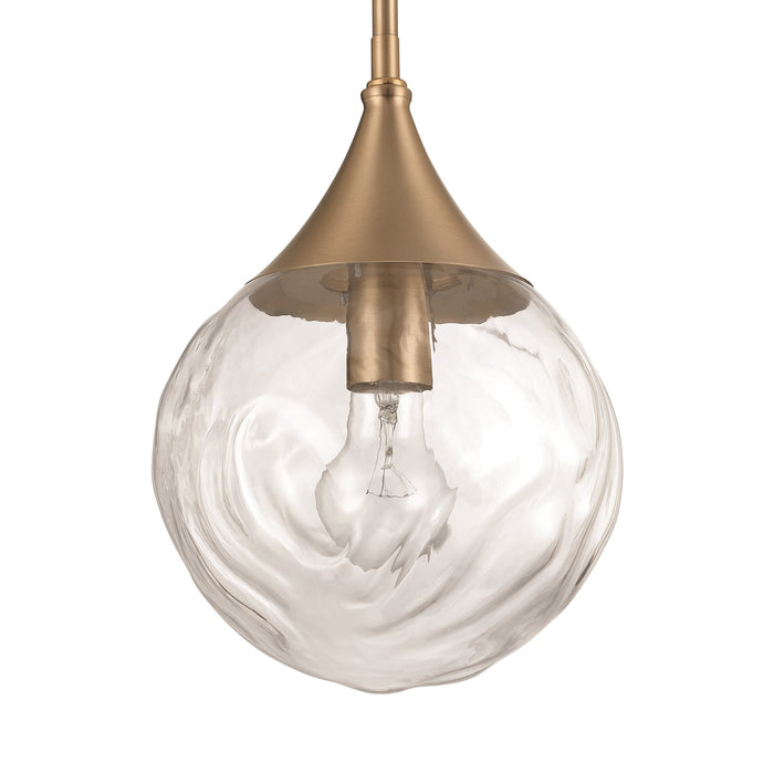 Craftmade Reflection 1 Light Mini Pendant, Bronze/Clear Textured