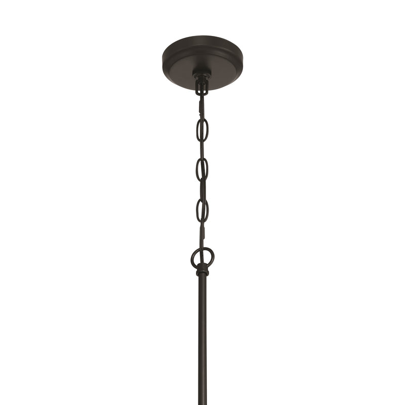 Craftmade Reflection 1 Light Mini Pendant, Flat Black/Clear Textured
