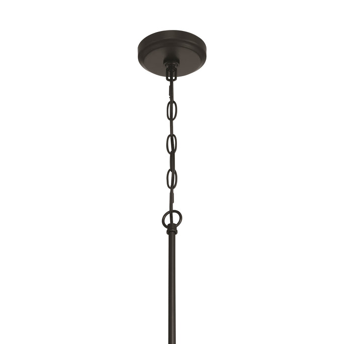 Craftmade Reflection 1 Light Mini Pendant, Flat Black/Clear Textured