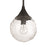 Craftmade Reflection 1 Light Mini Pendant, Flat Black/Clear Textured