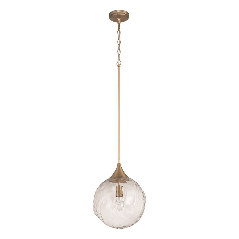 Craftmade Reflection 1 Light Pendant, Premium Bronze/Clear Textured - 61292-CPZ