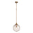 Craftmade Reflection 1 Light Pendant, Premium Bronze/Clear Textured