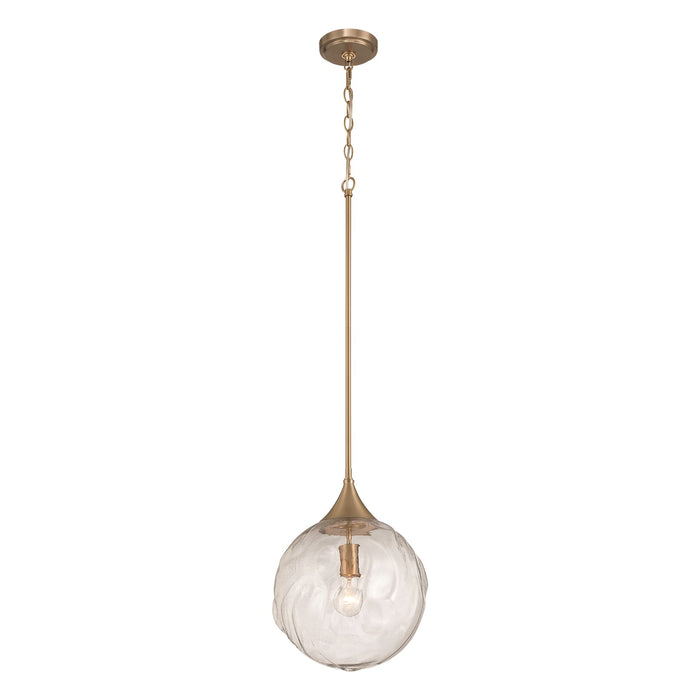 Craftmade Reflection 1 Light Pendant, Premium Bronze/Clear Textured