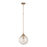 Craftmade Reflection 1 Light Pendant, Premium Bronze/Clear Textured