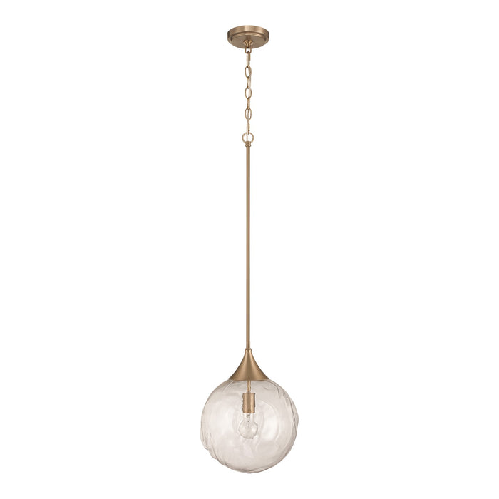 Craftmade Reflection 1 Light Pendant, Premium Bronze/Clear Textured