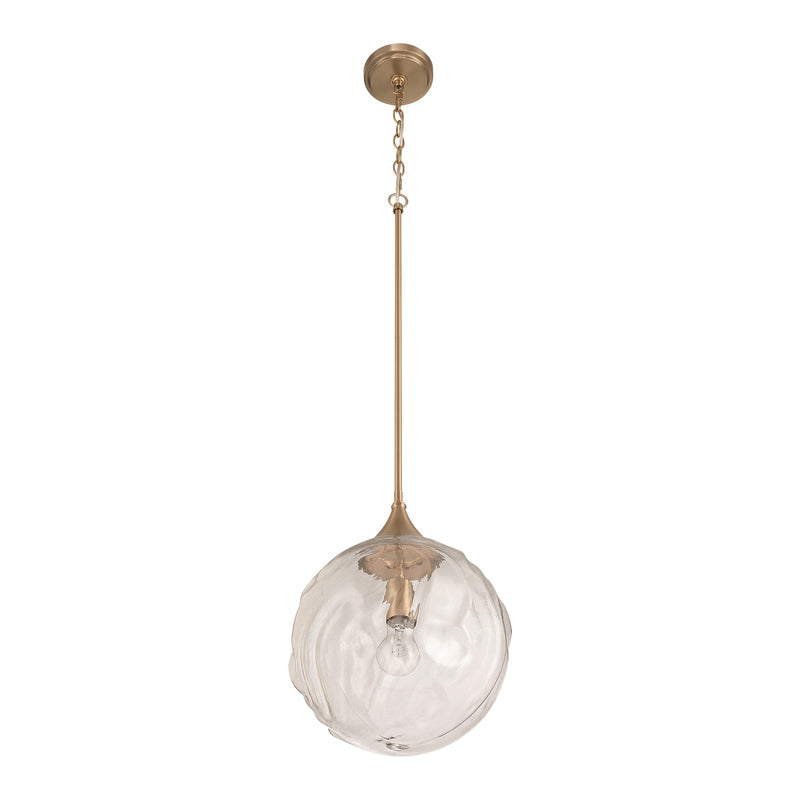 Craftmade Reflection 1 Light Pendant, Premium Bronze/Clear Textured
