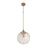 Craftmade Reflection 1 Light Pendant, Premium Bronze/Clear Textured