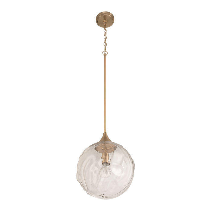 Craftmade Reflection 1 Light Pendant, Premium Bronze/Clear Textured