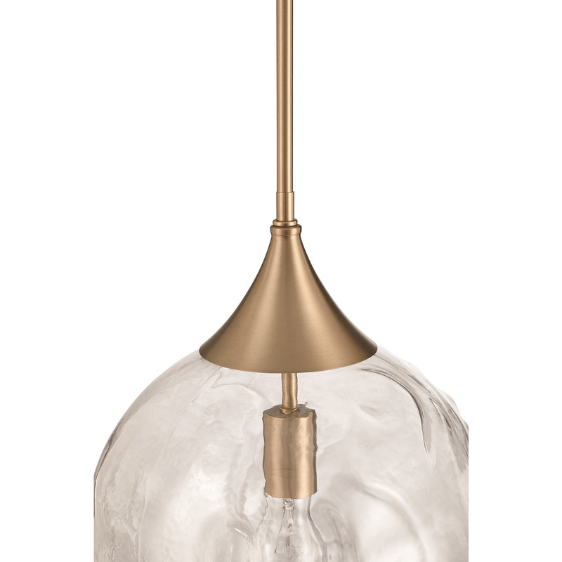 Craftmade Reflection 1 Light Pendant, Premium Bronze/Clear Textured