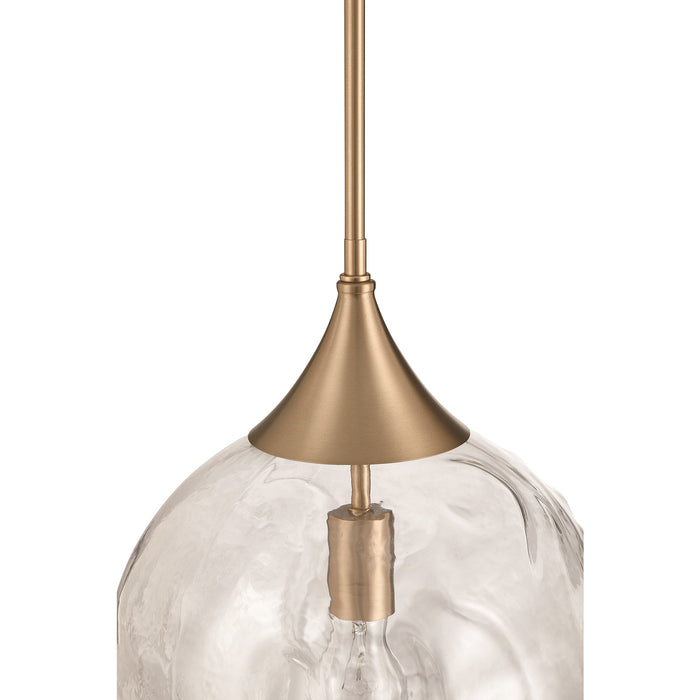 Craftmade Reflection 1 Light Pendant, Premium Bronze/Clear Textured