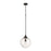 Craftmade Reflection 1 Light Pendant, Flat Black/Clear Textured - 61292-FB