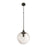 Craftmade Reflection 1 Light Pendant, Flat Black/Clear Textured
