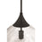 Craftmade Reflection 1 Light Pendant, Flat Black/Clear Textured