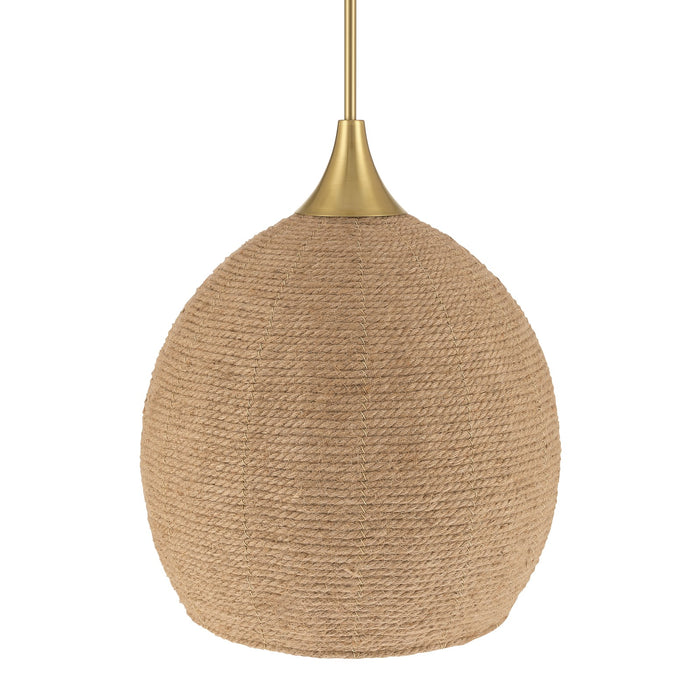 Craftmade Keira 1 Light Pendant, Satin Brass