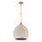 Craftmade Keira 1 Light Pendant, Satin Brass/White - 61391W-SB