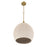 Craftmade Keira 1 Light Pendant, Satin Brass/White