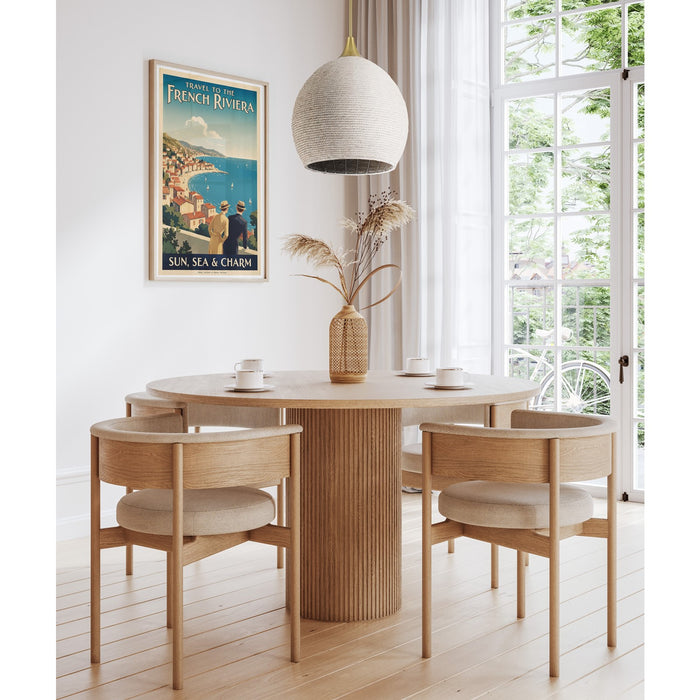 Craftmade Keira 1 Light Pendant, Satin Brass/White