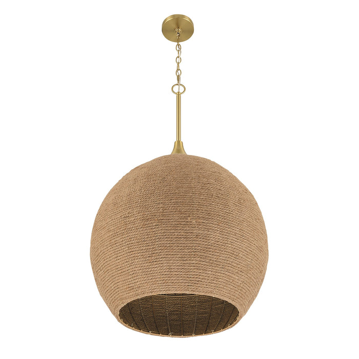 Craftmade Keira 3 Light Pendant, Satin Brass