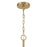 Craftmade Keira 3 Light Pendant, Satin Brass