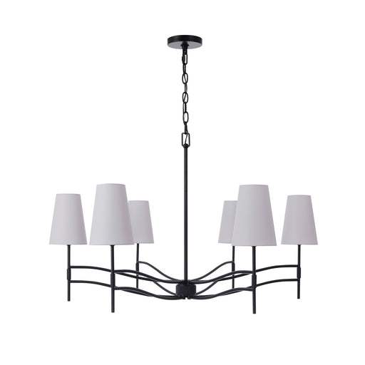 Craftmade Astor 6 Lt Chandelier, Flat Black