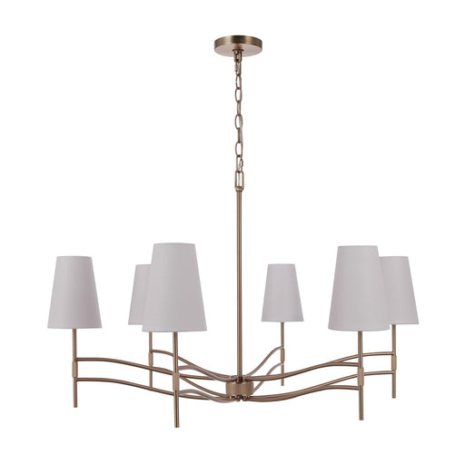 Craftmade Astor 6 Lt Chandelier, Satin Brass