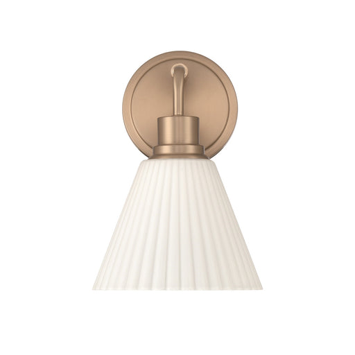 Craftmade Pleated II 1Lt Wall Sconce, Brz/Cased White, Bronze