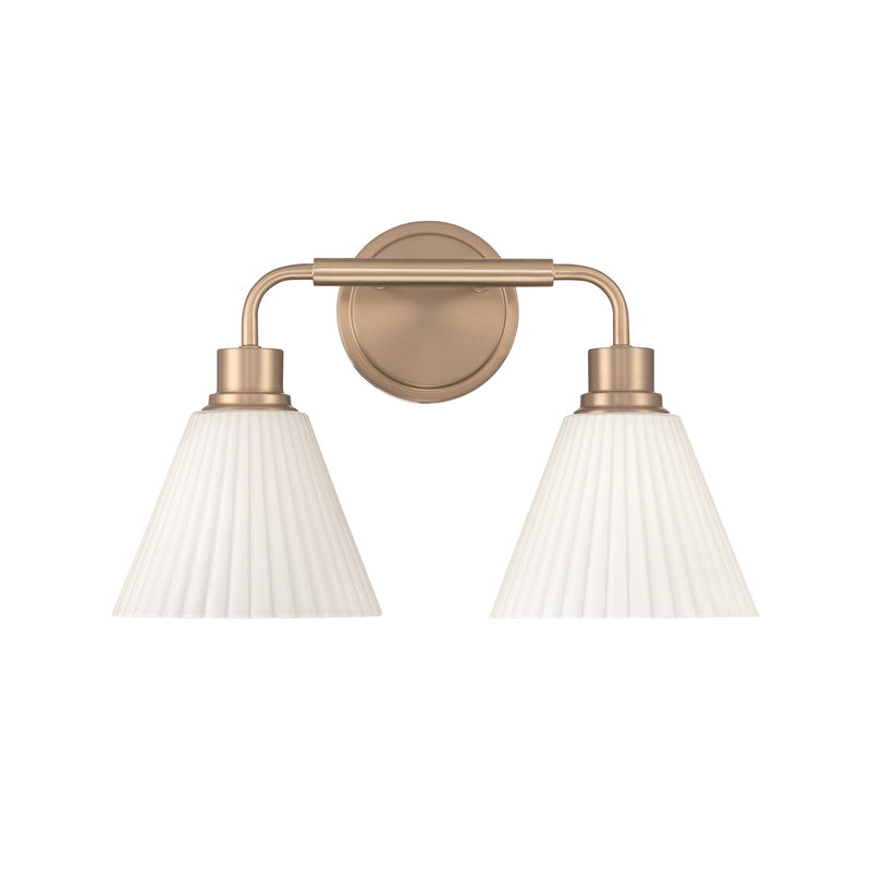 Craftmade Pleated II 2Lt Vanity, Bronze (Cased, Bronze