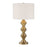 Craftmade 27" Table Lamp, Satin Brass/Off White Linen