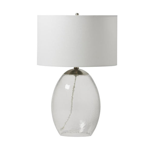 Craftmade 24" Table Lamp, Satin Brass/Off White Linen