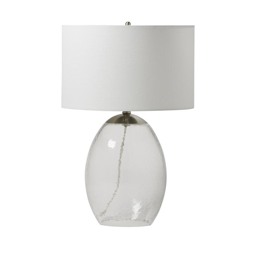 Craftmade 24" Table Lamp, Satin Brass/Off White Linen