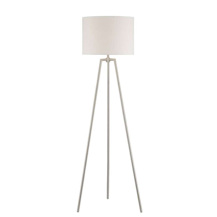 Craftmade 59" Table Lamp, Brushed Polished Nickel/Off White Linen
