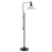 Craftmade 1 Light Floor Lamp, Flat Black/Clear