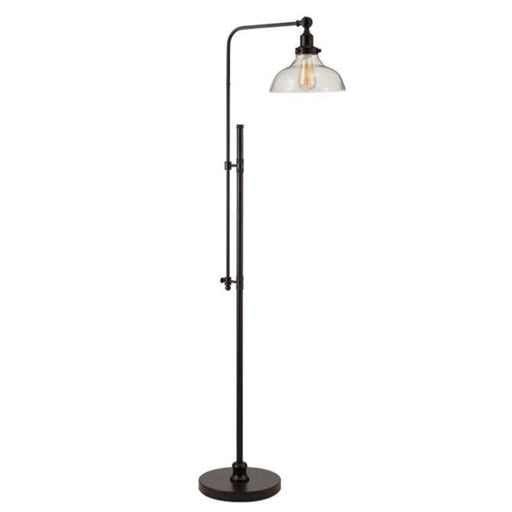Craftmade 1 Light Floor Lamp, Flat Black/Clear