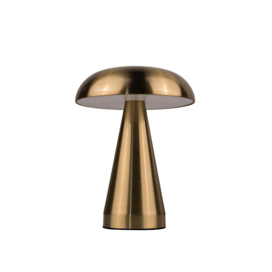 Craftmade Marta 1 Light LED Rechargeable Lamp, Brass/Frost - 86292BRS-TR