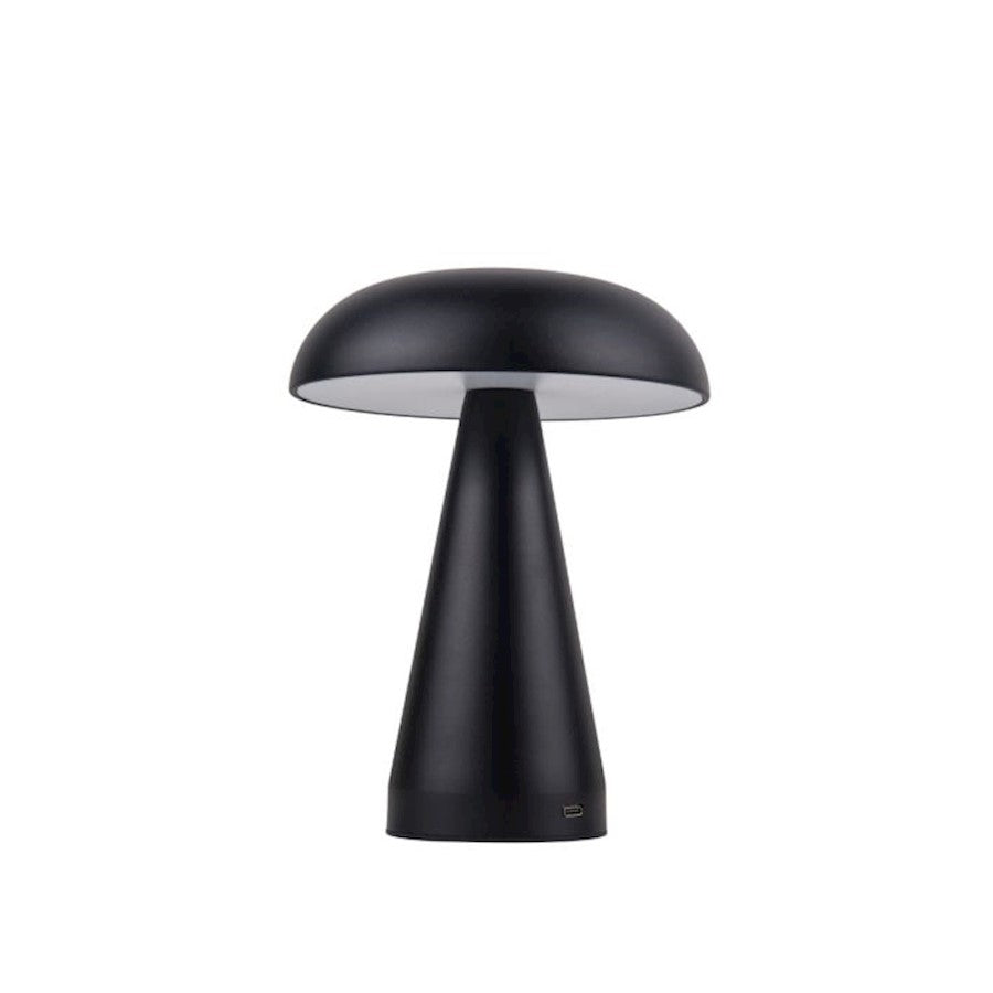 Craftmade Marta 1 Light LED Rechargeable Lamp, Black/Frost - 86292FB-TR