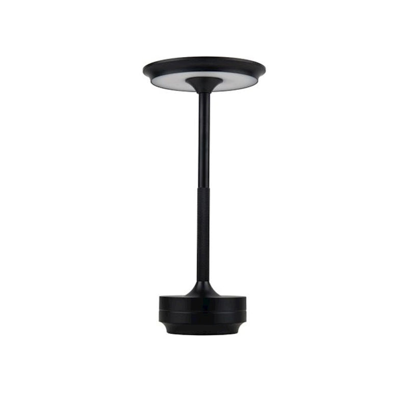 Craftmade Rikki 1 Light LED Rechargeable Lamp, Black/Frost