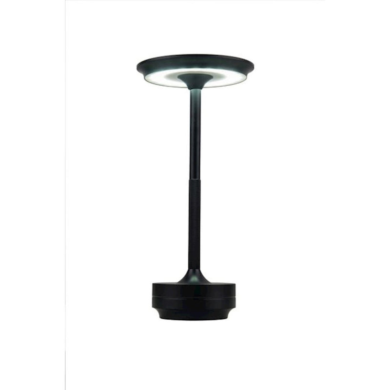 Craftmade Rikki 1 Light LED Rechargeable Lamp, Black/Frost