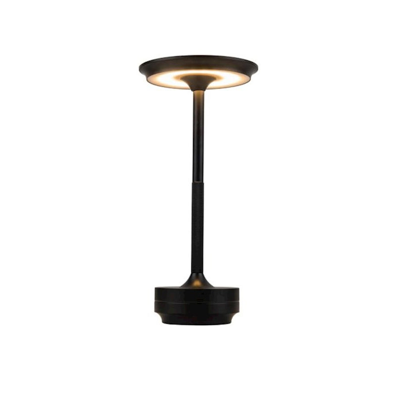 Craftmade Rikki 1 Light LED Rechargeable Lamp, Black/Frost