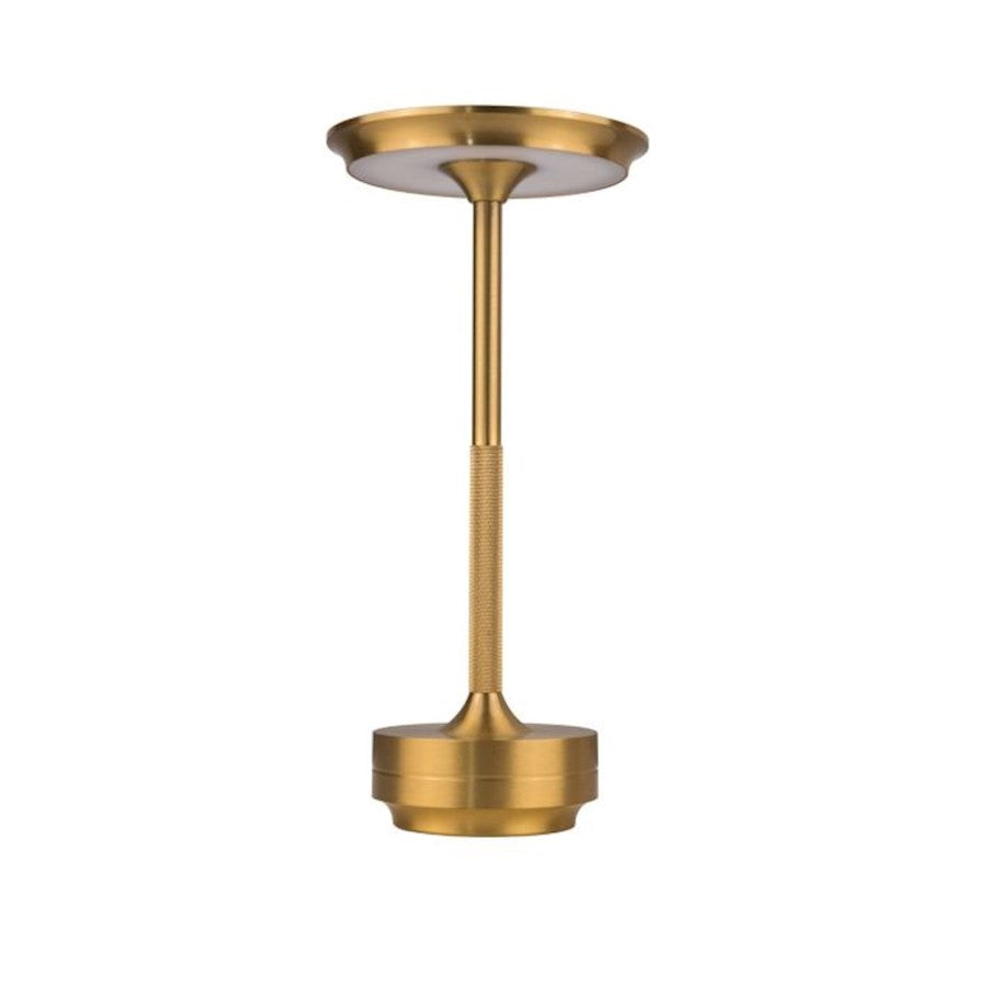 Craftmade Rikki 1 Light LED Rechargeable Lamp, Gold/Frost