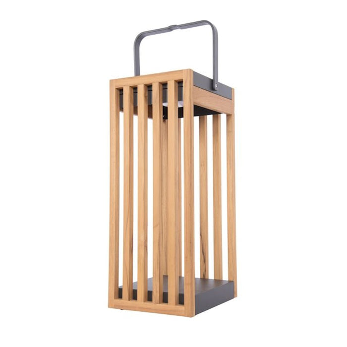 Craftmade Teak Solar 1Lt LED Outdoor Rechargeable Lamp, Teak/GY