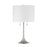 Craftmade Neely 2 Light Table Lamp, Nickel/White - 87003BNK-T