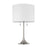 Craftmade Neely 2 Light Table Lamp, Nickel/White