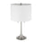 Craftmade Neely 2 Light Table Lamp, Nickel/White