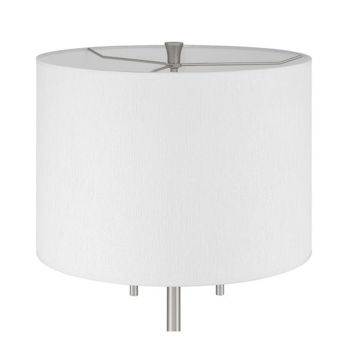Craftmade Neely 2 Light Table Lamp, Nickel/White